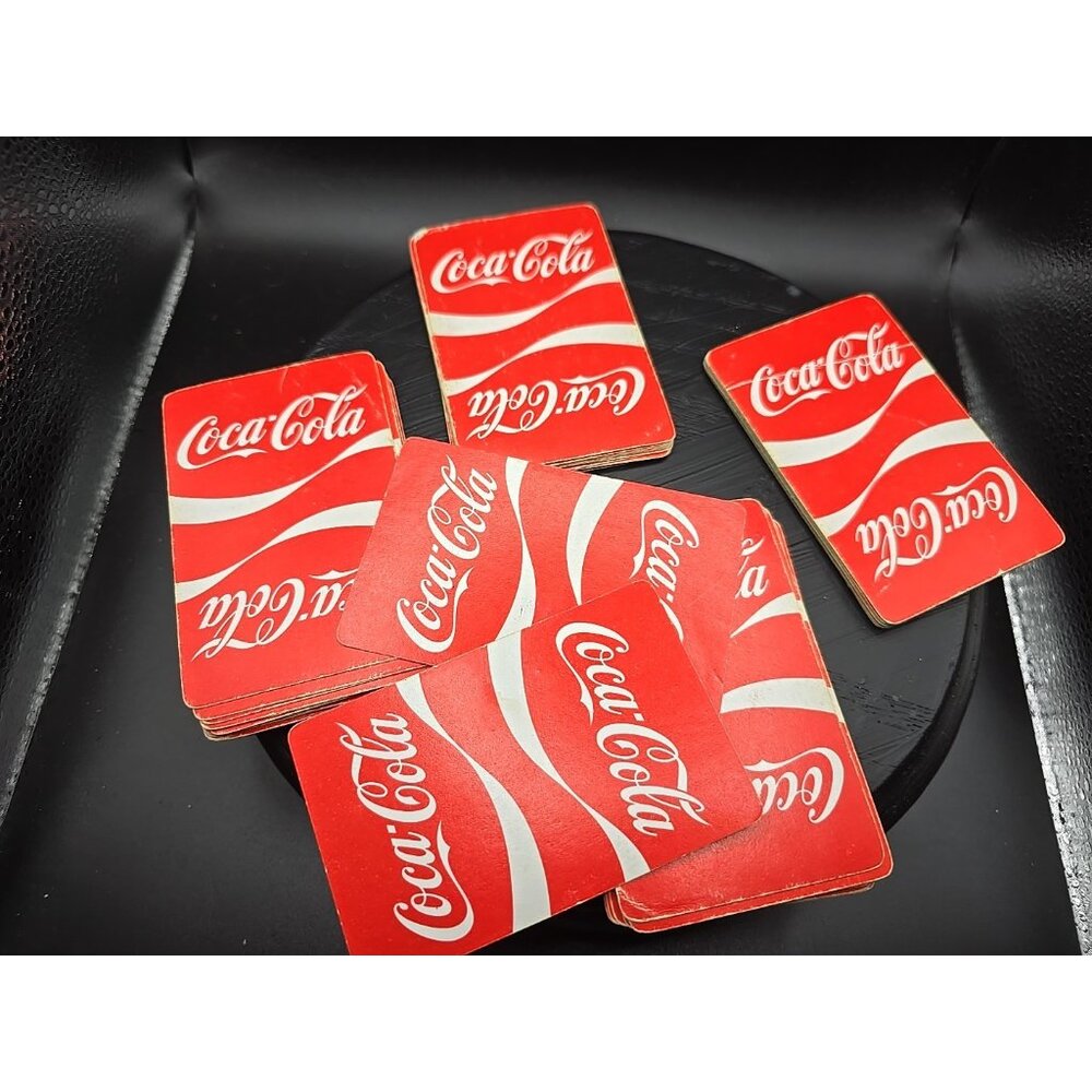 Coca Cola Coated Playing Cards Bridge Deck U.S. See Photos Complete Vintage